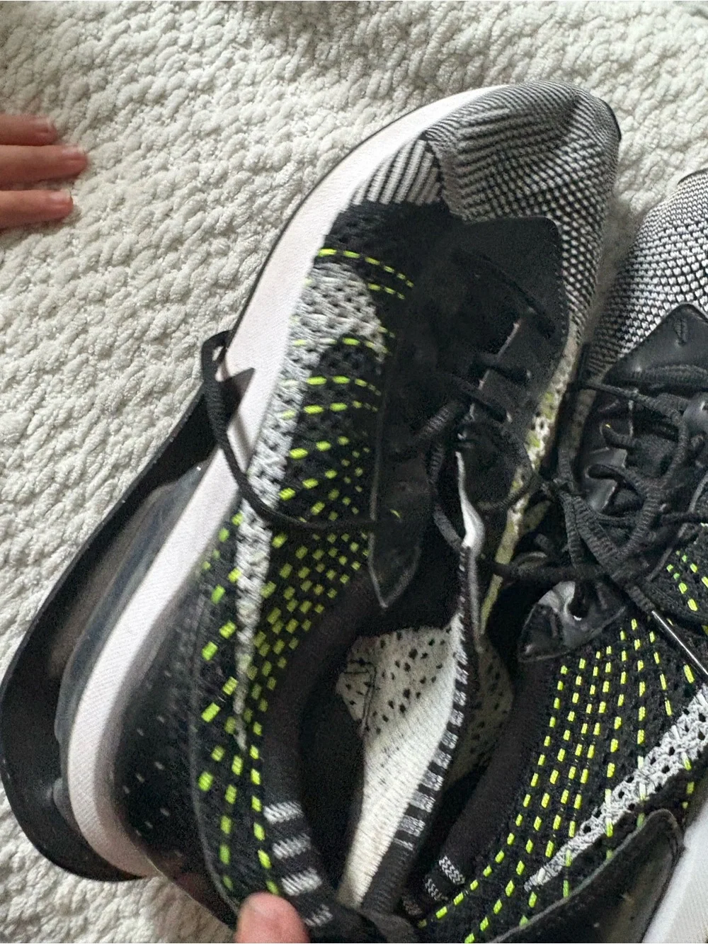 Nike Flyknit Women's Sneakers in Black and Neon Yellow